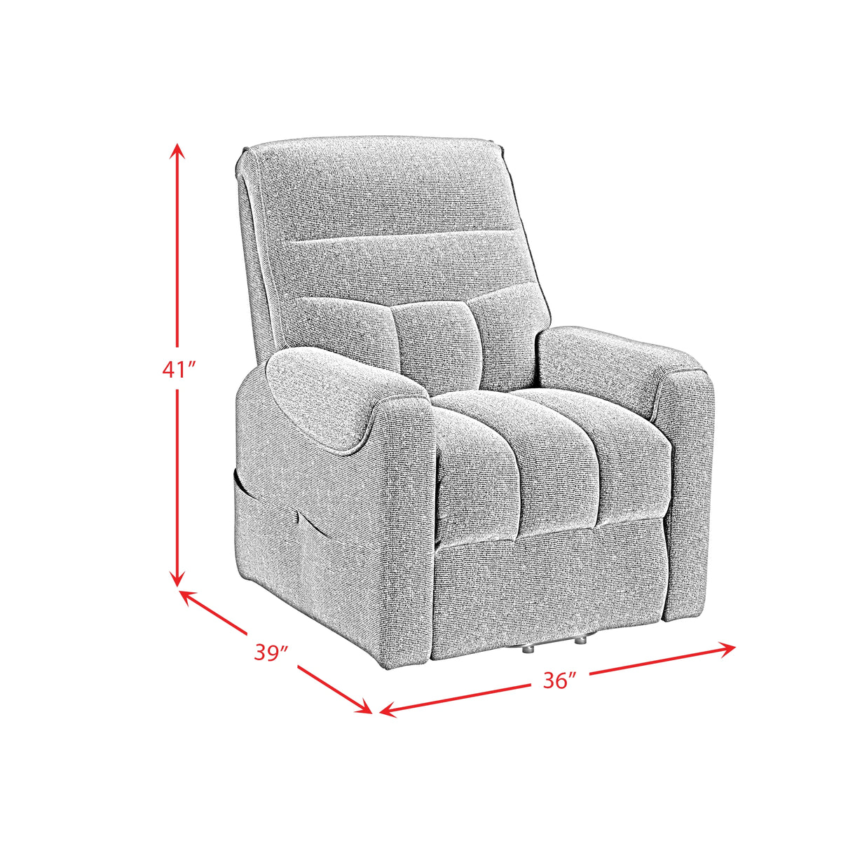 Desoto Power Lift Chair in Sahara Black