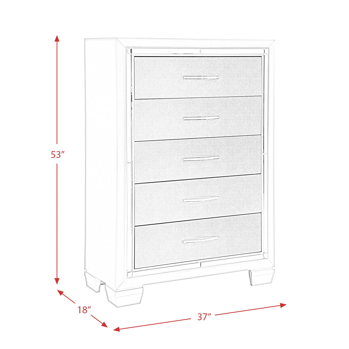 Platinum Queen Platform Storage 5PC Set