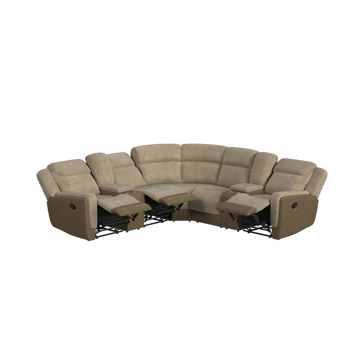 Hornet 3PC Sectional Set with Console and 2 Recliners