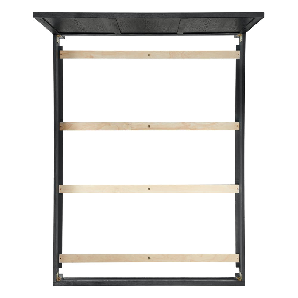 Versailles King Wooden Panel Bed with Low Footboard in Black - Jack’s Furniture and More (Laredo, TX)