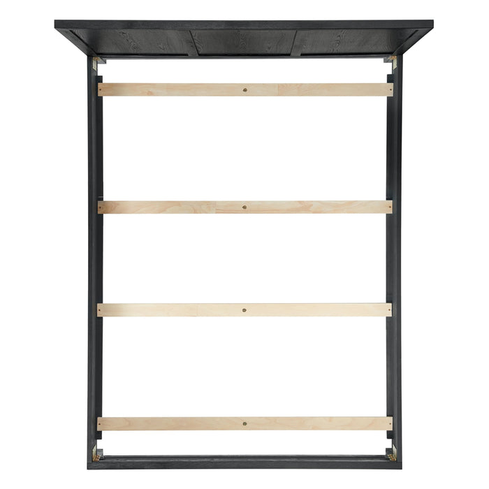 Versailles Queen Wooden Panel Bed with Low Footboard in Black - Jack’s Furniture and More (Laredo, TX)