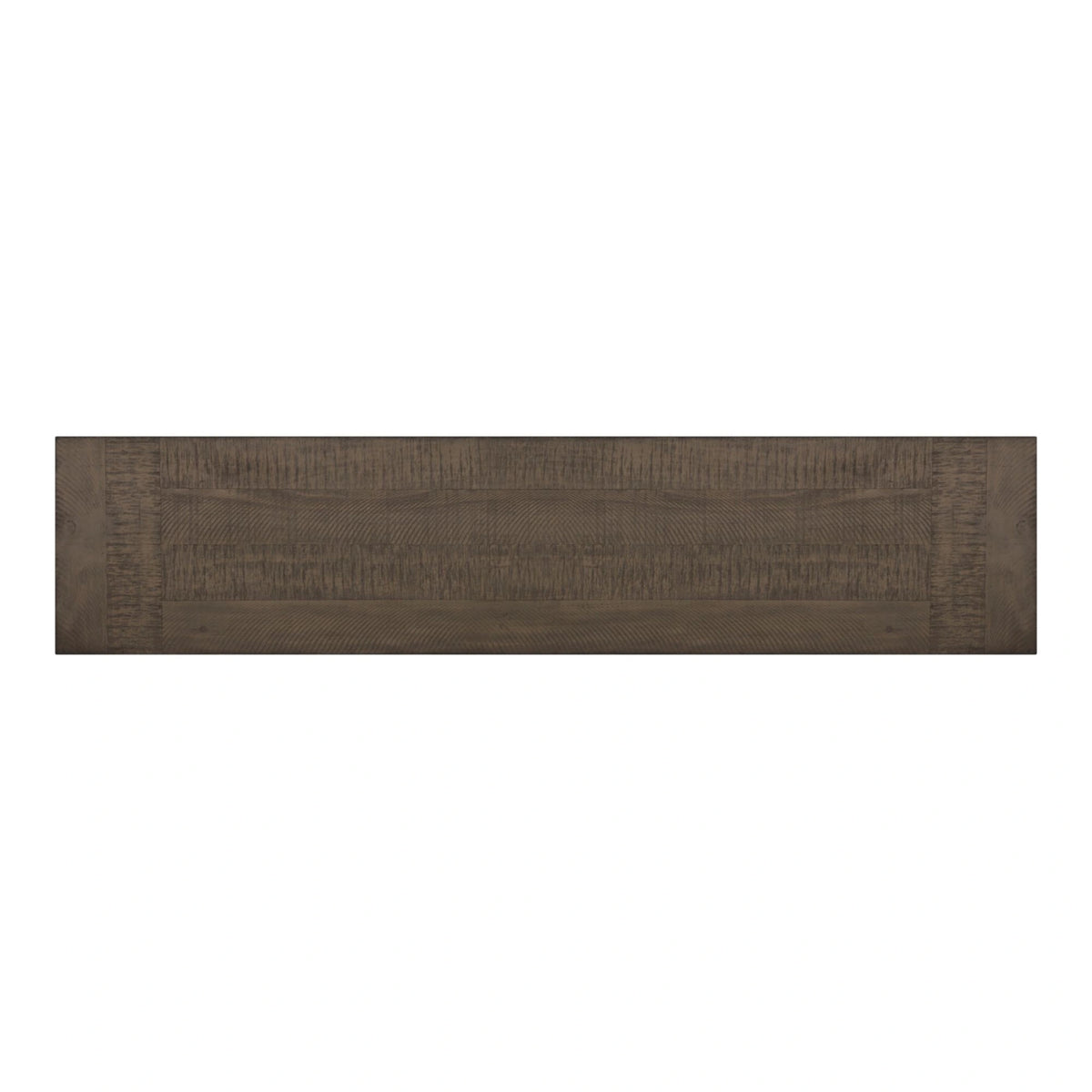Yellowstone Dining Bench with Metal Bar cross in Medium Brown