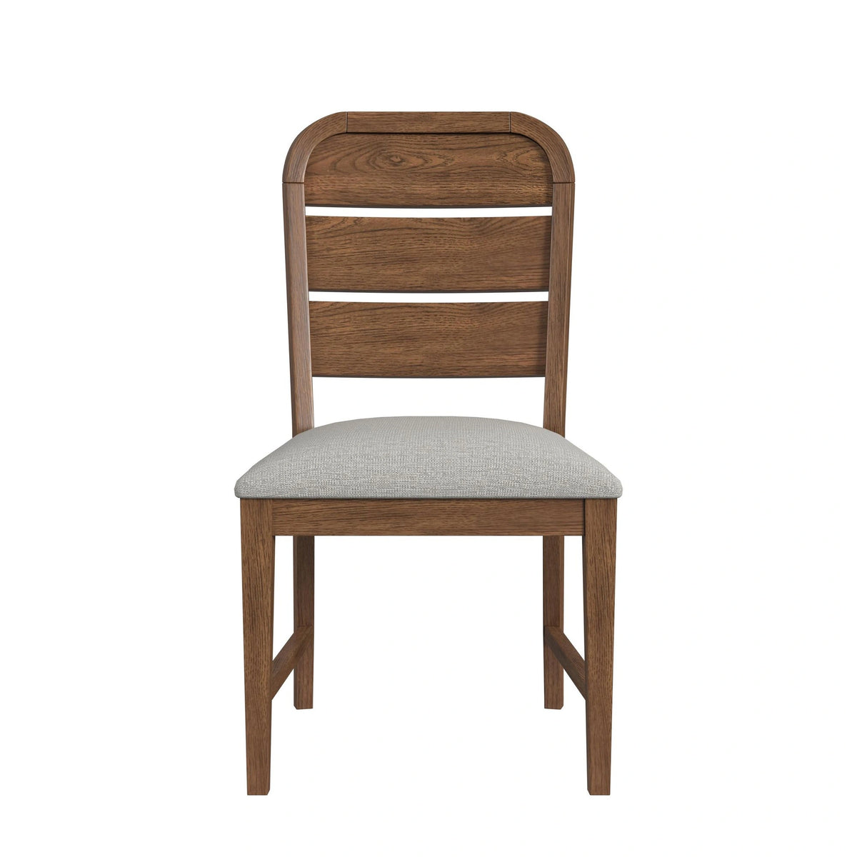 Glinda Side Chair with Light Grey Fabric in Brown (2 Per Carton)