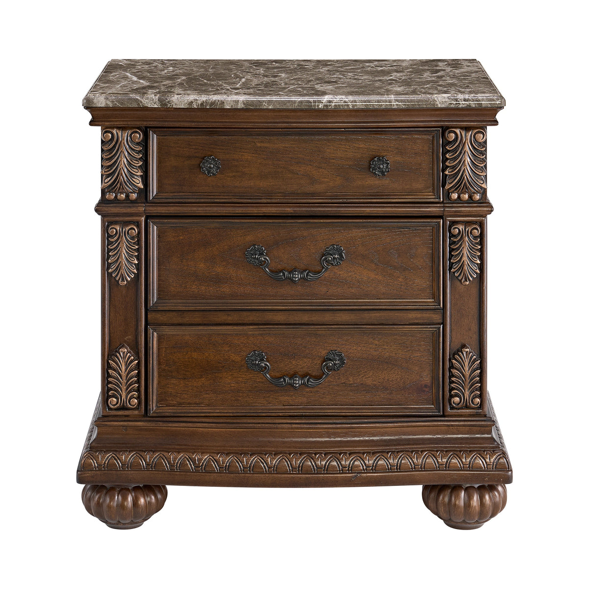 Cadenza Nightstand with USB-C in Brown