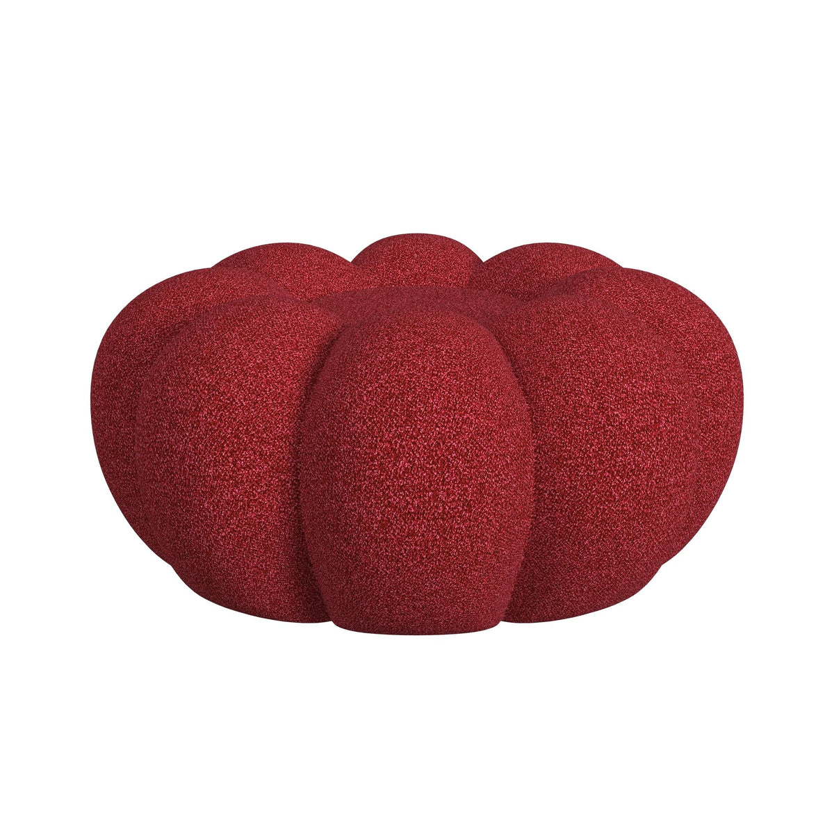 Bubble Swivel Chair and Ottoman in Red