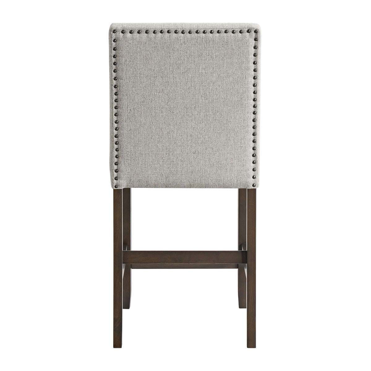 Seneca Counter Side Chair with Grey Fabric in Brown (2 Per Carton)