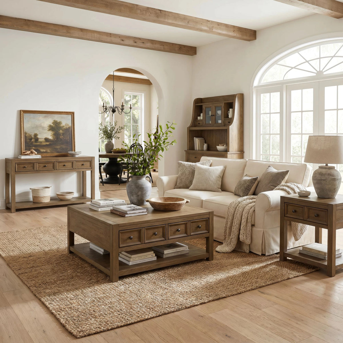 Heritage & Home Sofa Table in Oak Brown