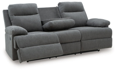 Side-Swipe Reclining Sofa with Drop Down Table - Jack’s Furniture and More (Laredo, TX)
