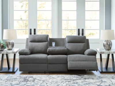 Side-Swipe Reclining Sofa with Drop Down Table - Jack’s Furniture and More (Laredo, TX)