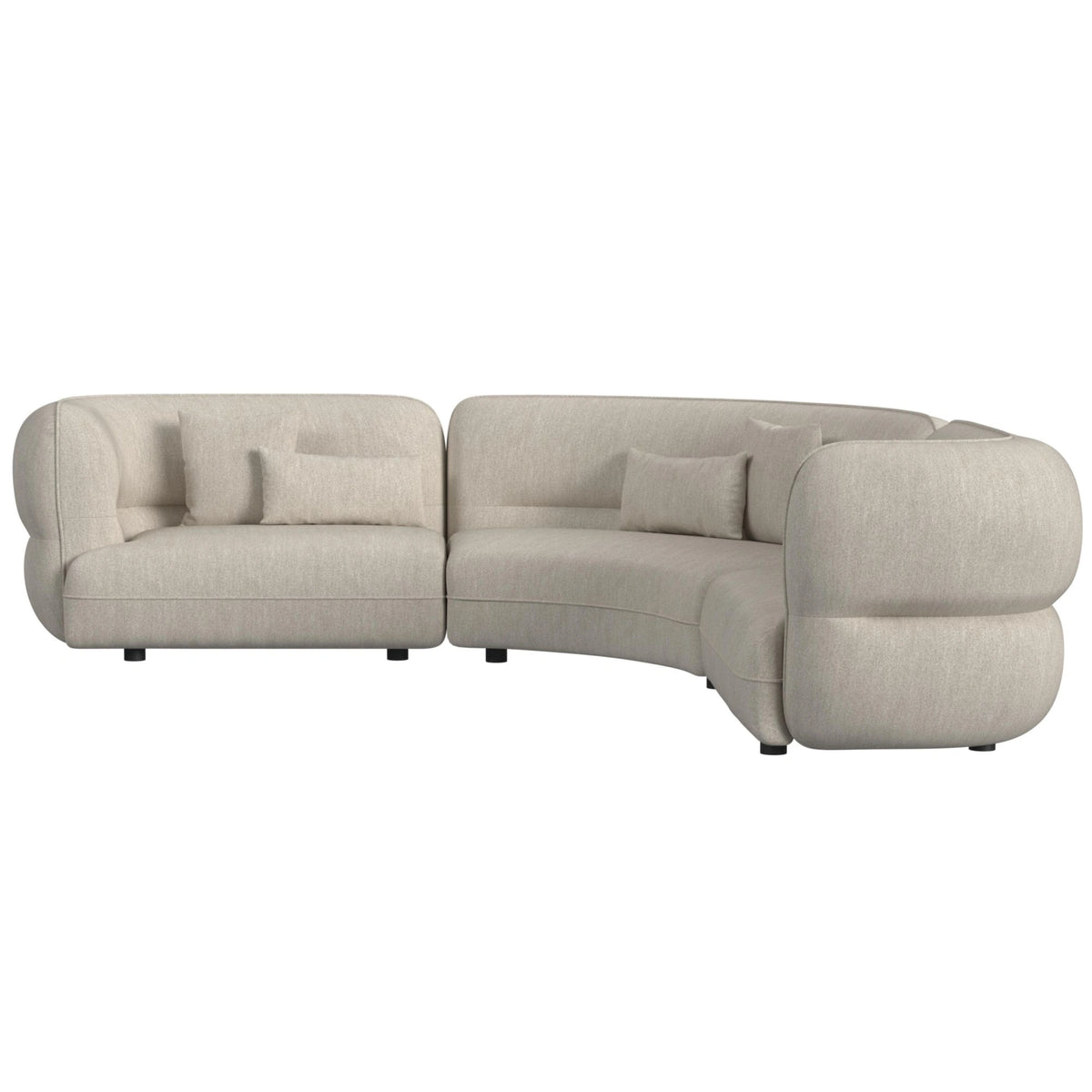 Four Seasons Loveseat in Woolen Camel with 2 Pillows