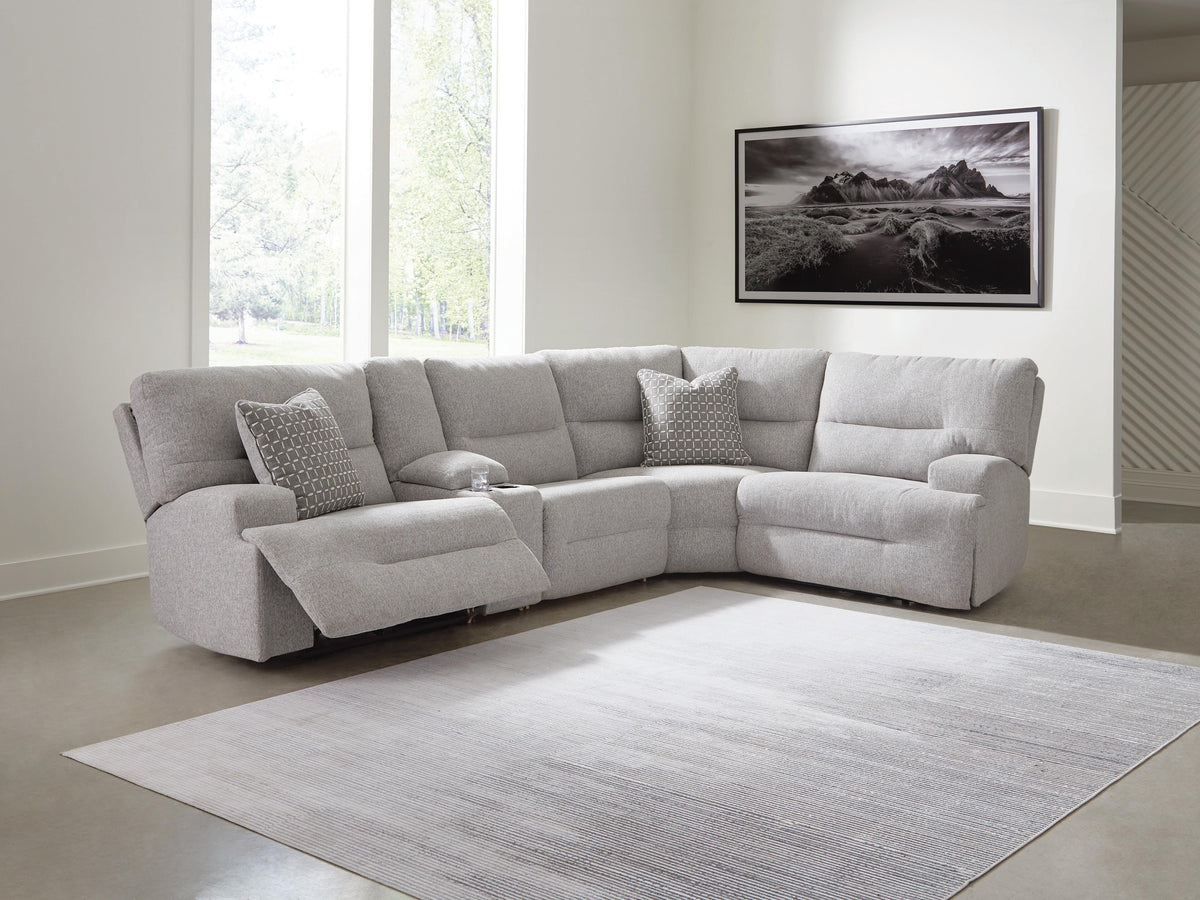 Acklen Place Power Reclining Sectional with Storage Console