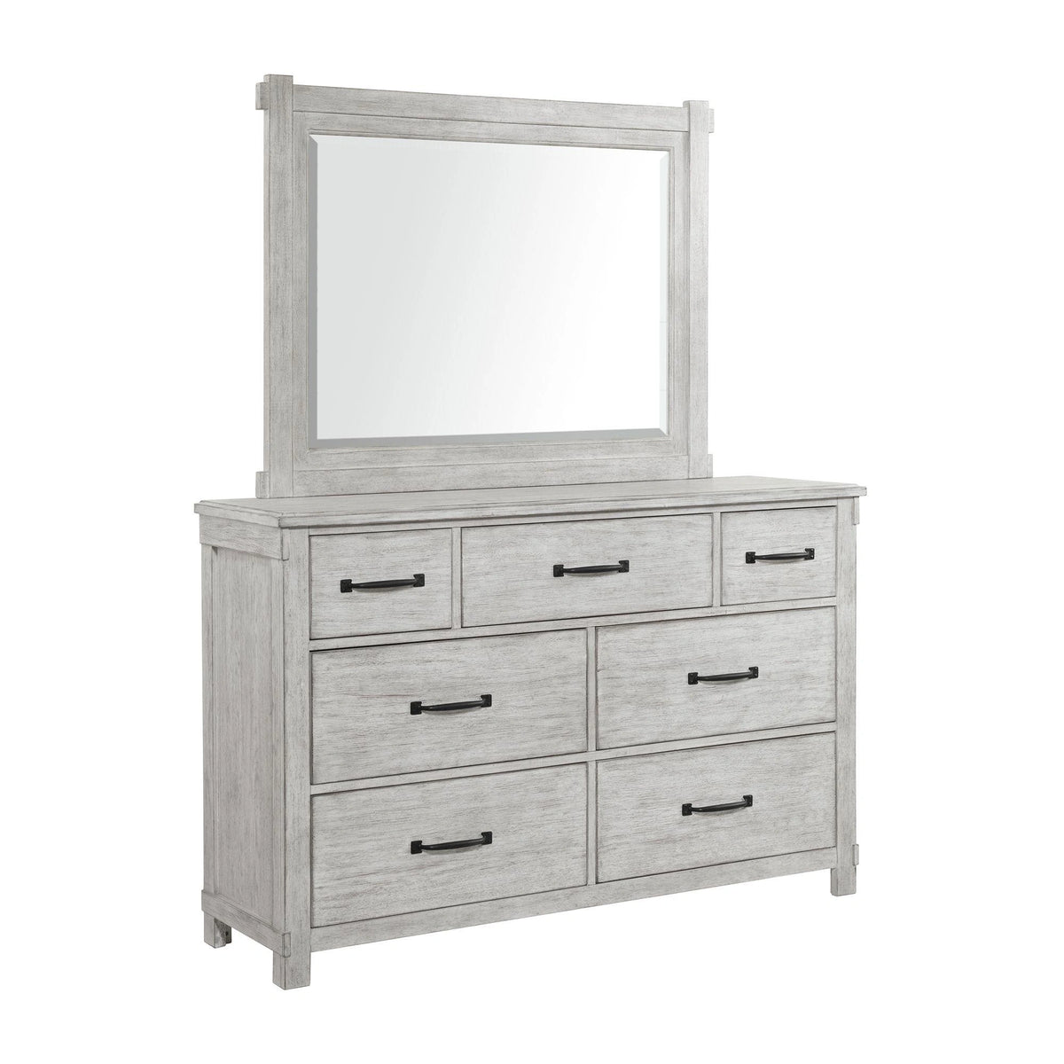 Scott Dresser & Mirror Set White Finish