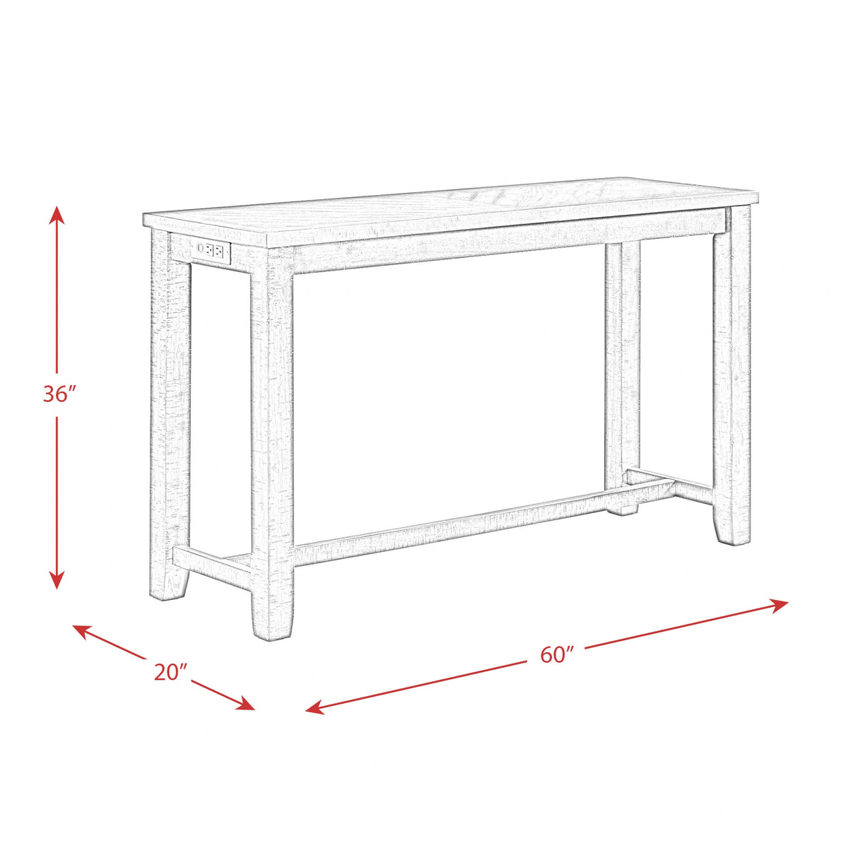 Jax Bar Table Single Pack (Table + Three Stools) in Cherry