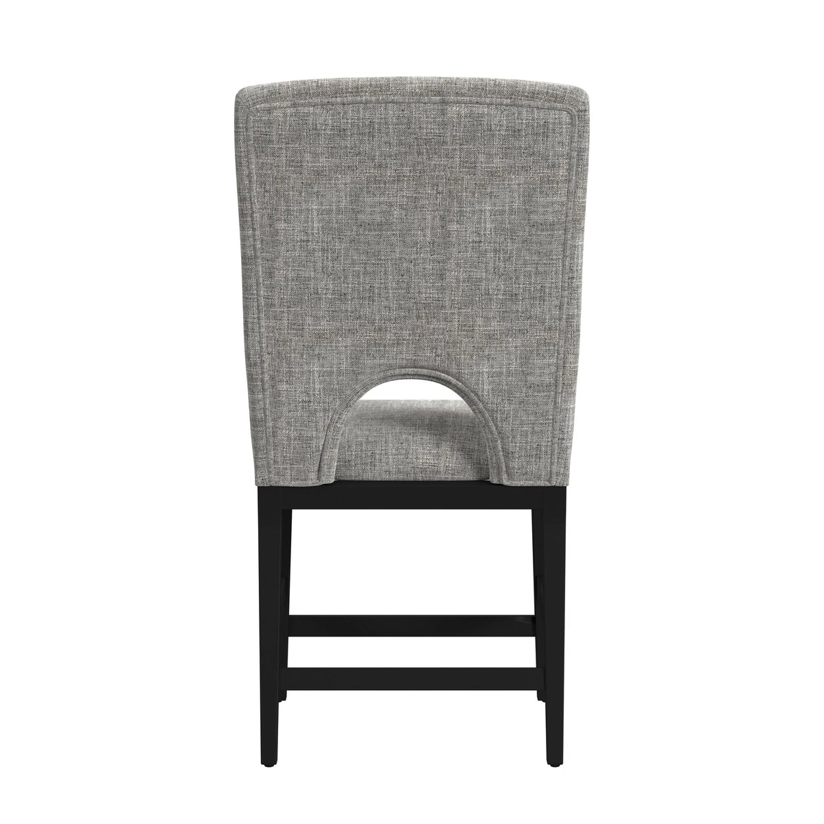Oregon Side Chair with Grey Fabric in Black (2 Per Carton)