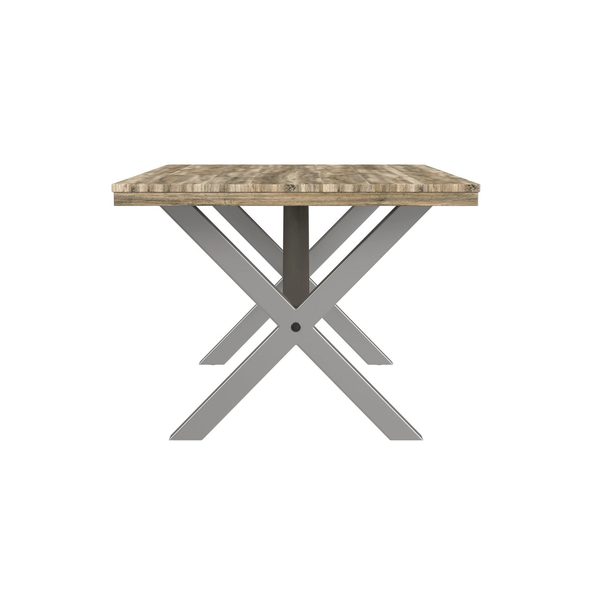 (D680-31) Callista- Rectangular Table- Beach/Natural Metal