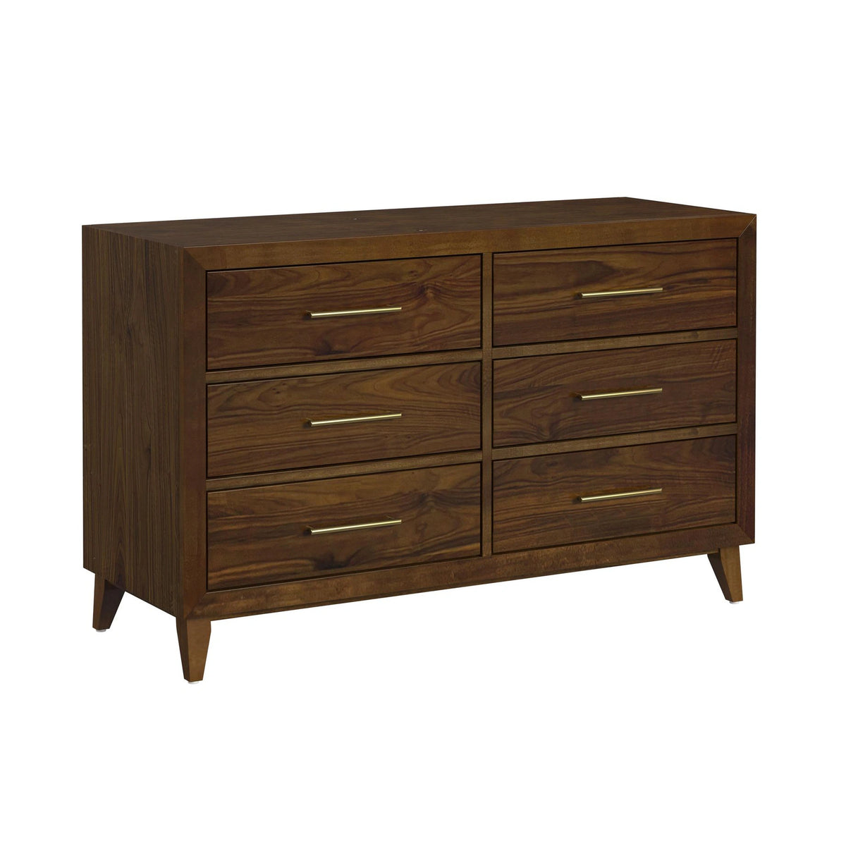 Malia 6-Drawer Dresser in Walnut