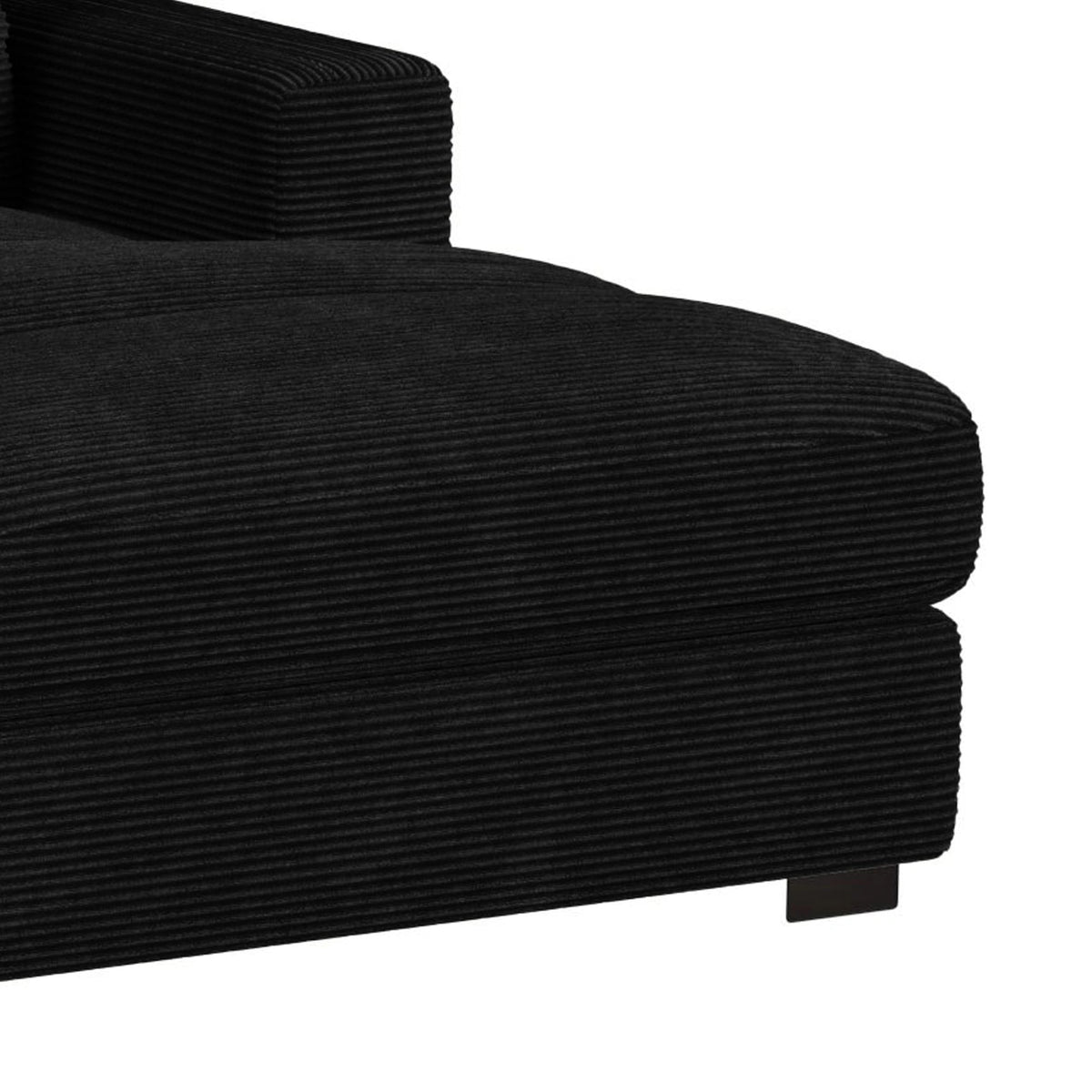 Arizona 6PC Sectional Set with RHF Chaise in Steno Black