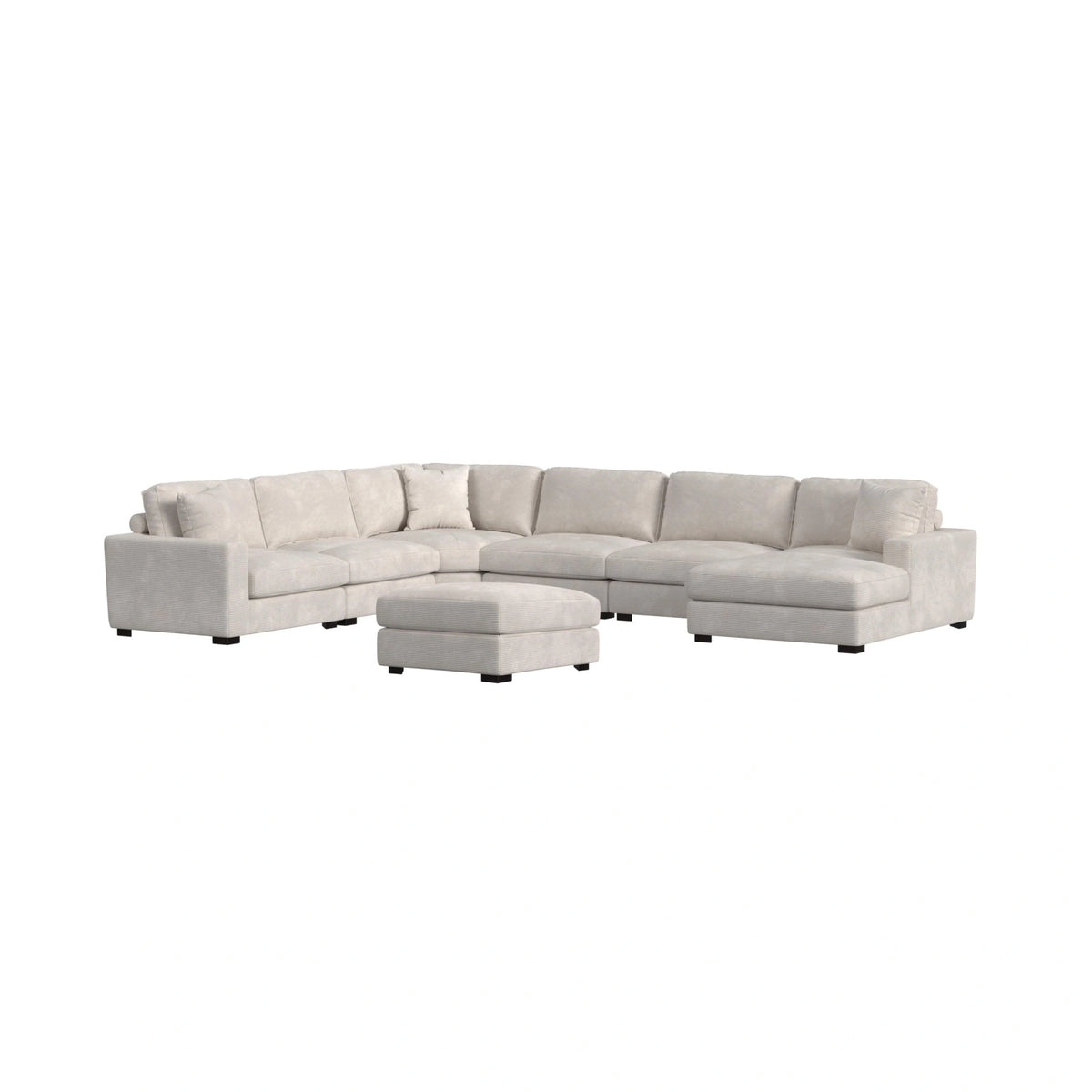 Arizona Modular Armchair/Chaise with 1 Pillow 20" in Steno Beige