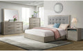 Arcadia King Upholstered Panel Bed in Grey - Jack’s Furniture and More (Laredo, TX)