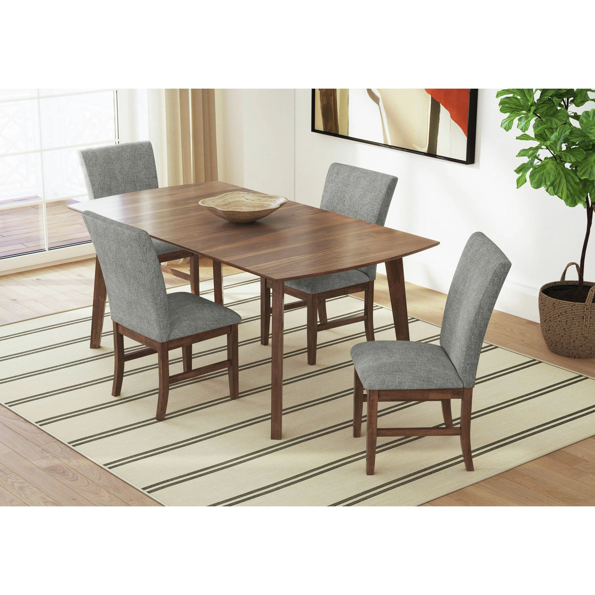 Santa Barbara Dining Set in Walnut