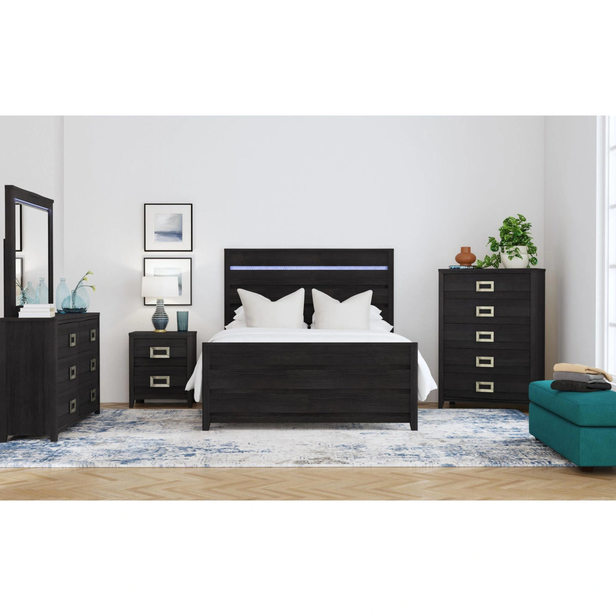 Tobias Bedroom Set with LED