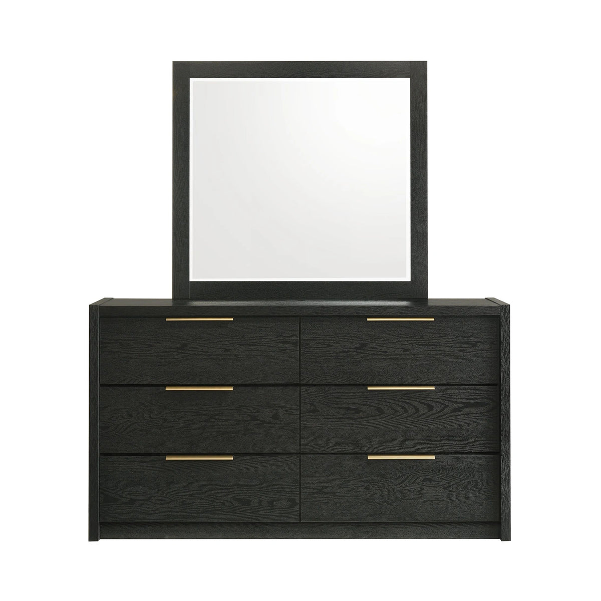 South Bend Dresser and Mirror Set in Black