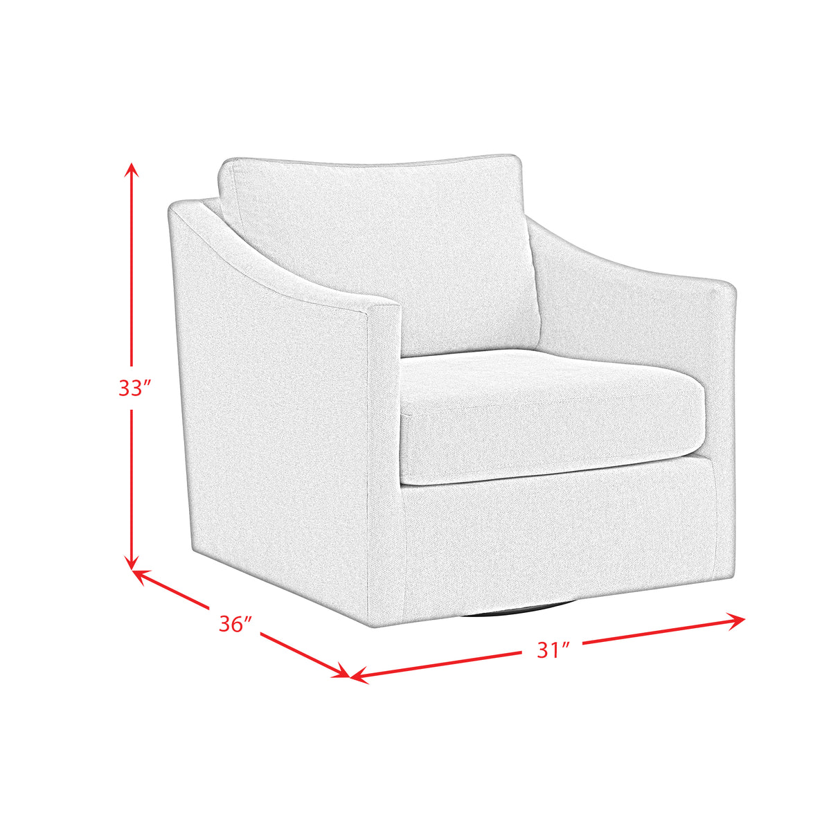 Acacia Swivel Chair in Freya Light Blue