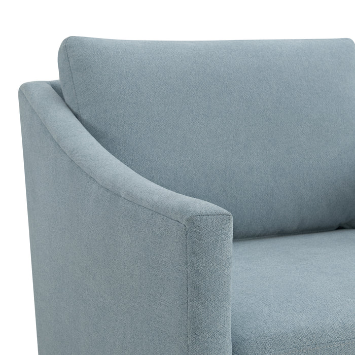 Acacia Swivel Chair in Freya Light Blue