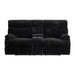 Admiral Motion Loveseat with Console in Masis Black - Jack’s Furniture and More (Laredo, TX)