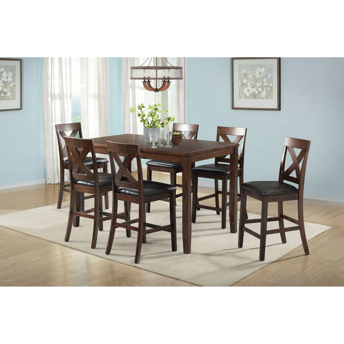 Alex 60" 7Pc Counter Dining Set - Jack’s Furniture and More (Laredo, TX)