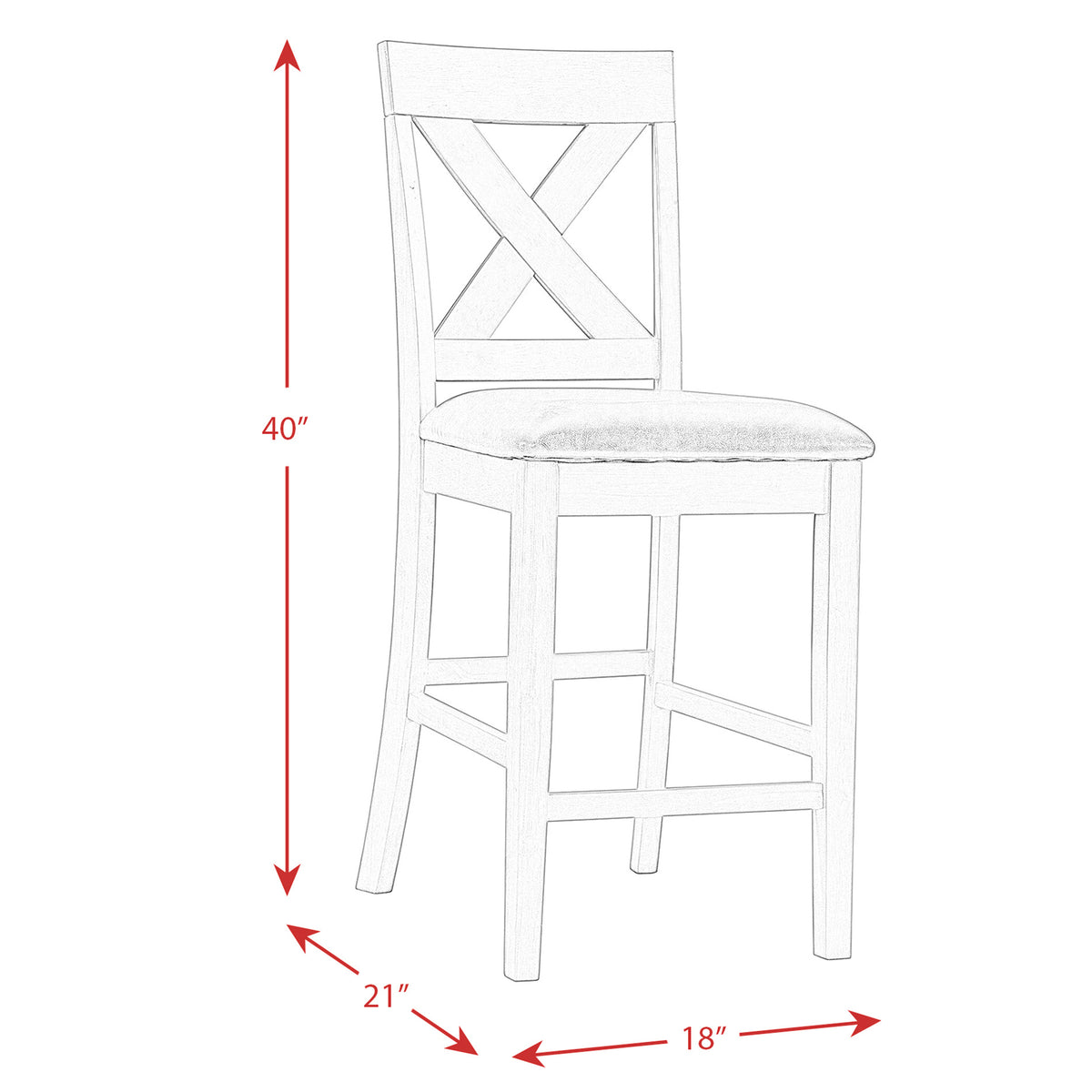 Alex 60" 7Pc Counter Dining Set