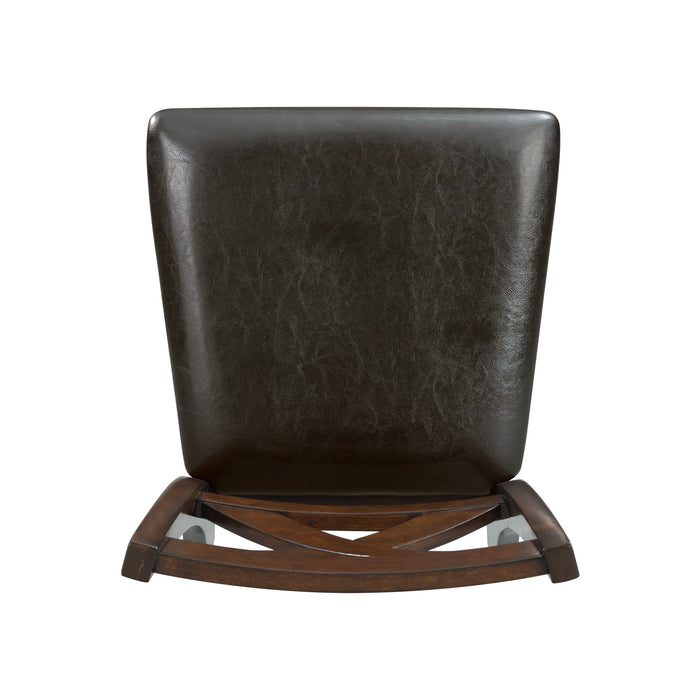 Alex Counter Side Chair W/Brown PU Espresso (2 Per Pack) - Jack’s Furniture and More (Laredo, TX)
