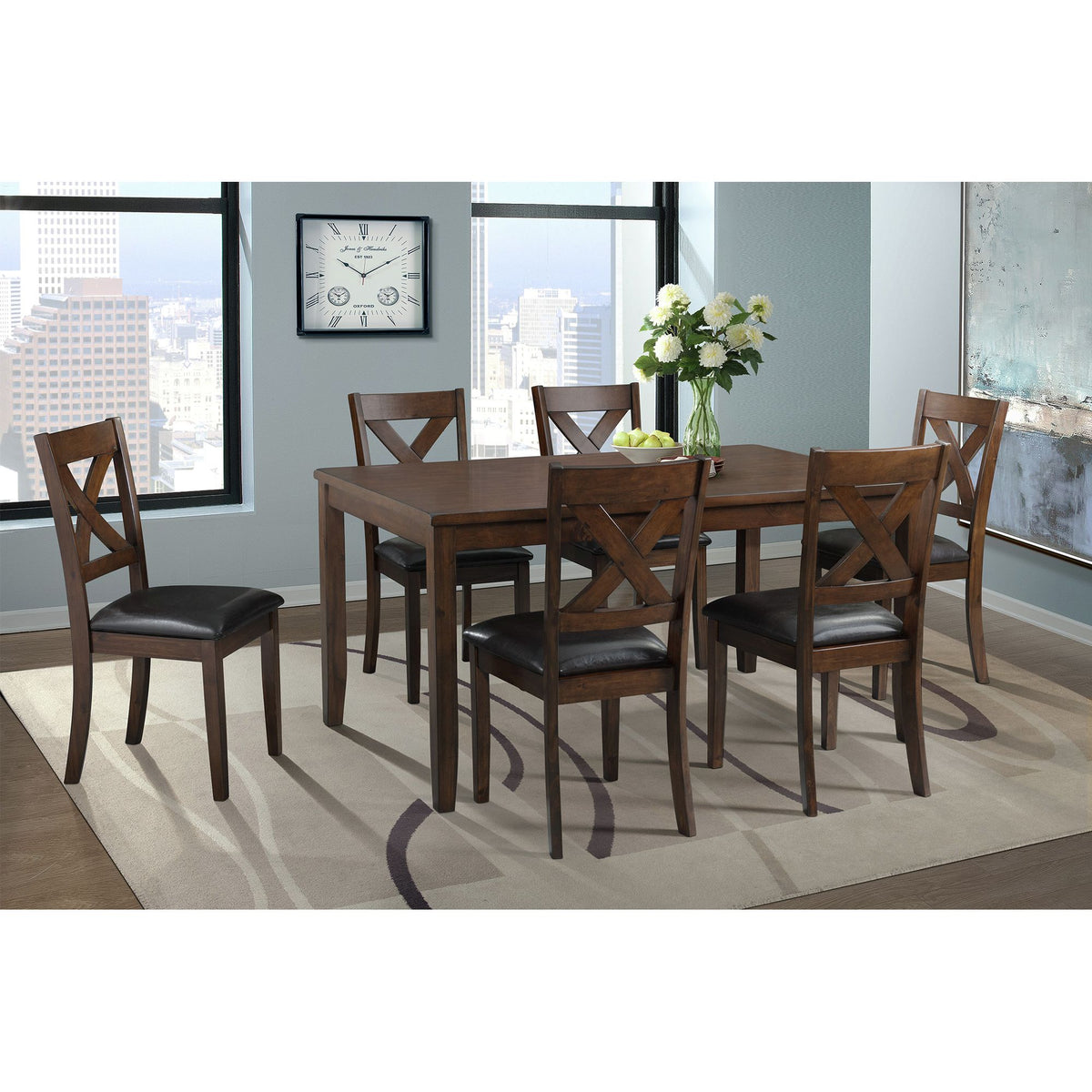 Alex 60" 7pcs Dining Set - Jack’s Furniture and More (Laredo, TX)