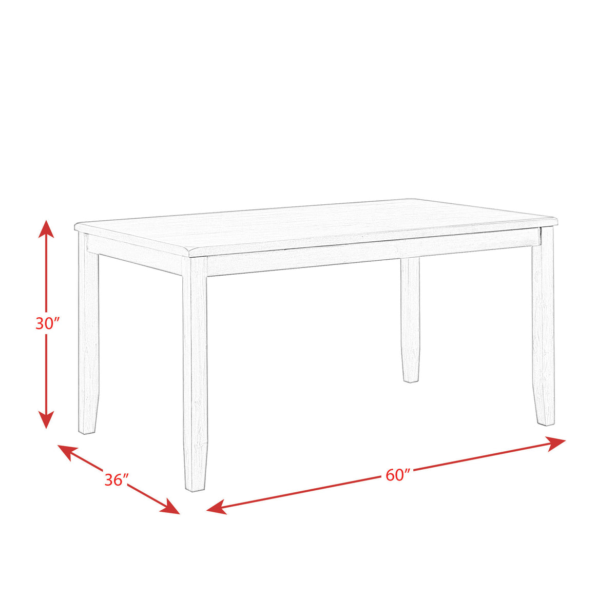 Alex 60" 7pcs Dining Set - Jack’s Furniture and More (Laredo, TX)