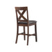 Alex Counter Side Chair W/Brown PU Espresso (2 Per Pack) - Jack’s Furniture and More (Laredo, TX)