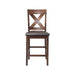 Alex Counter Side Chair W/Brown PU Espresso (2 Per Pack) - Jack’s Furniture and More (Laredo, TX)