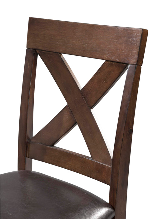 Alex Counter Side Chair W/Brown PU Espresso (2 Per Pack) - Jack’s Furniture and More (Laredo, TX)
