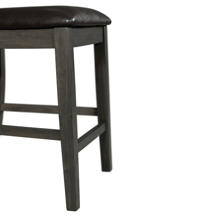 Alex Counter Side Chair W/Black PU Grey (2 Per Pack) - Jack’s Furniture and More (Laredo, TX)