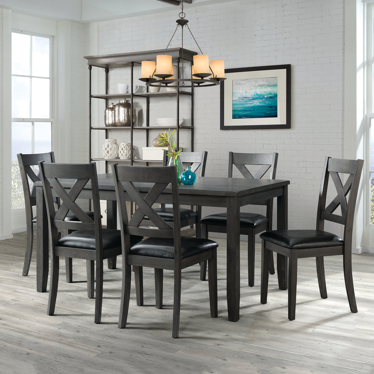 Alex 60" 7pcs Dining Set - Jack’s Furniture and More (Laredo, TX)