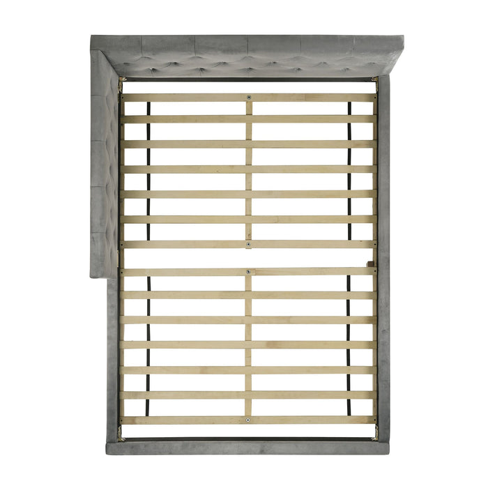 Amberley UPH Corner Bed with LED and USB - Jack’s Furniture and More (Laredo, TX)