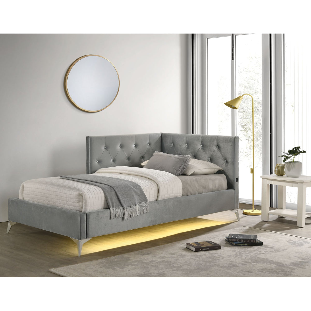 Amberley UPH Corner Bed with LED and USB