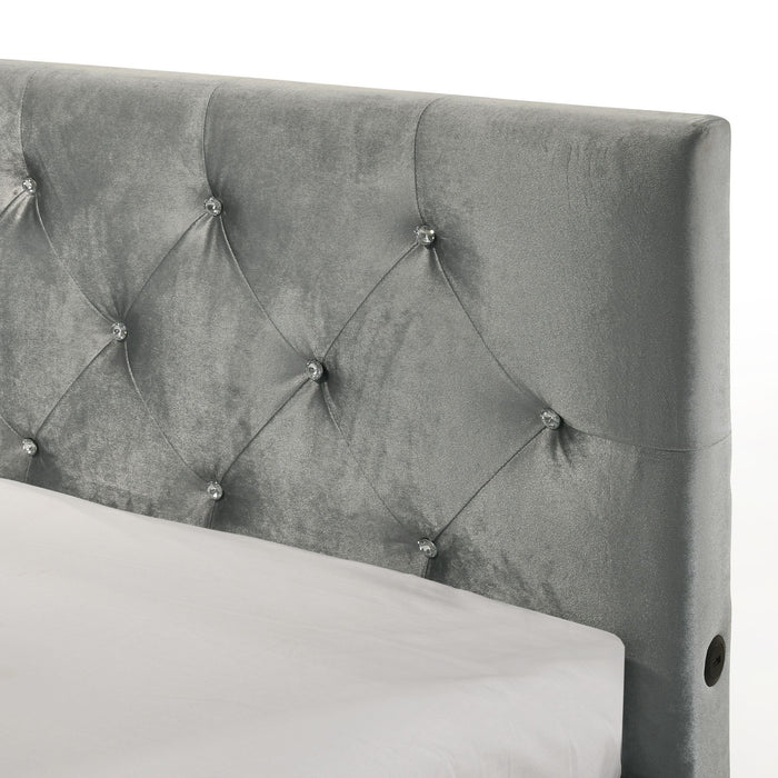 Amberley UPH Corner Bed with LED and USB - Jack’s Furniture and More (Laredo, TX)