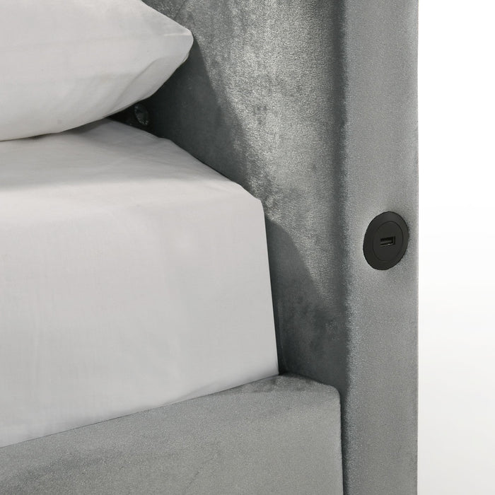 Amberley UPH Corner Bed with LED and USB - Jack’s Furniture and More (Laredo, TX)