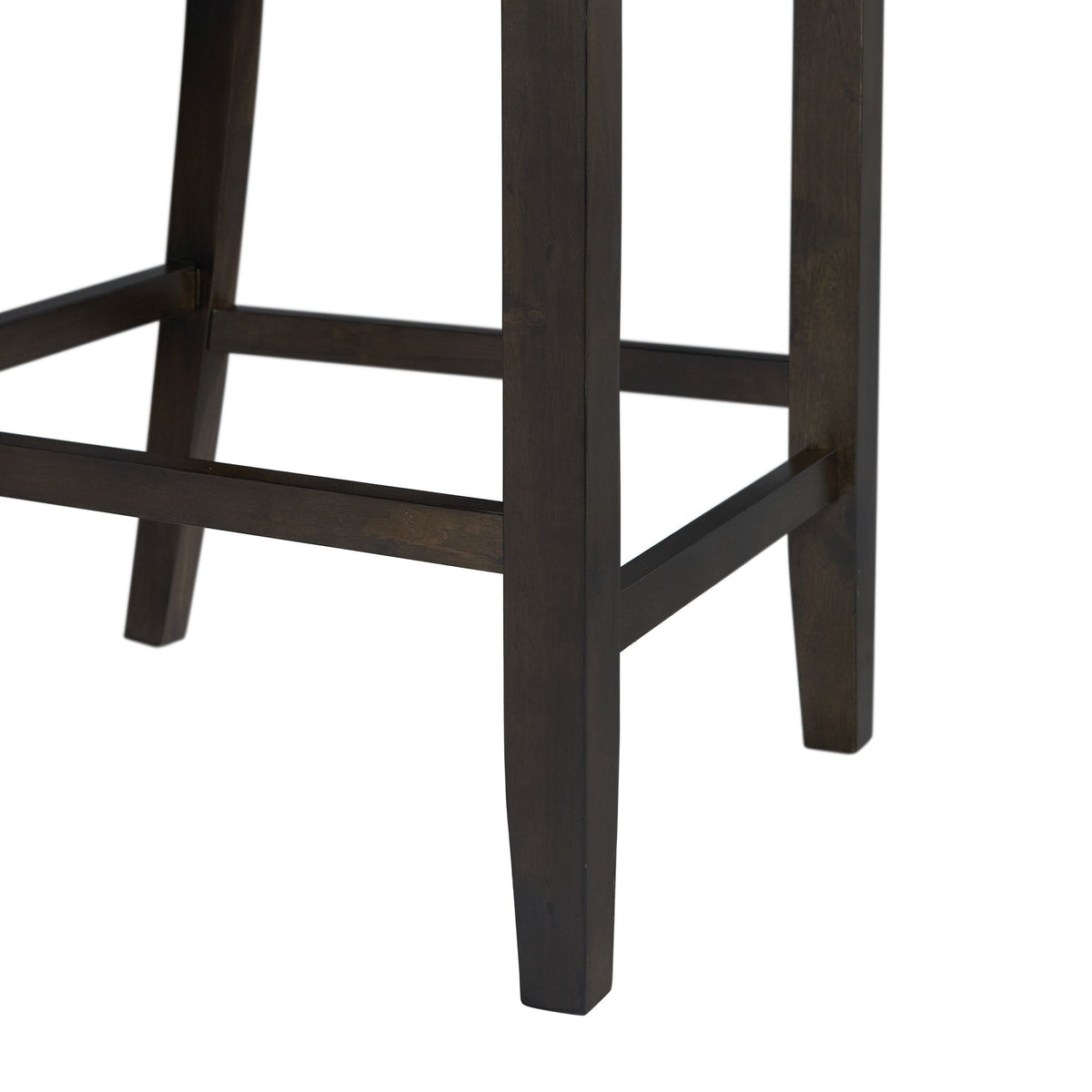 Amherst Counter Height 5PC Dining Set-Table and Four Faux Leather Side Chairs in Walnut