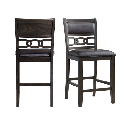 Amherst Counter Side Chair W/PU Cushion Dark Finish (2 Per Pack) - Jack’s Furniture and More (Laredo, TX)