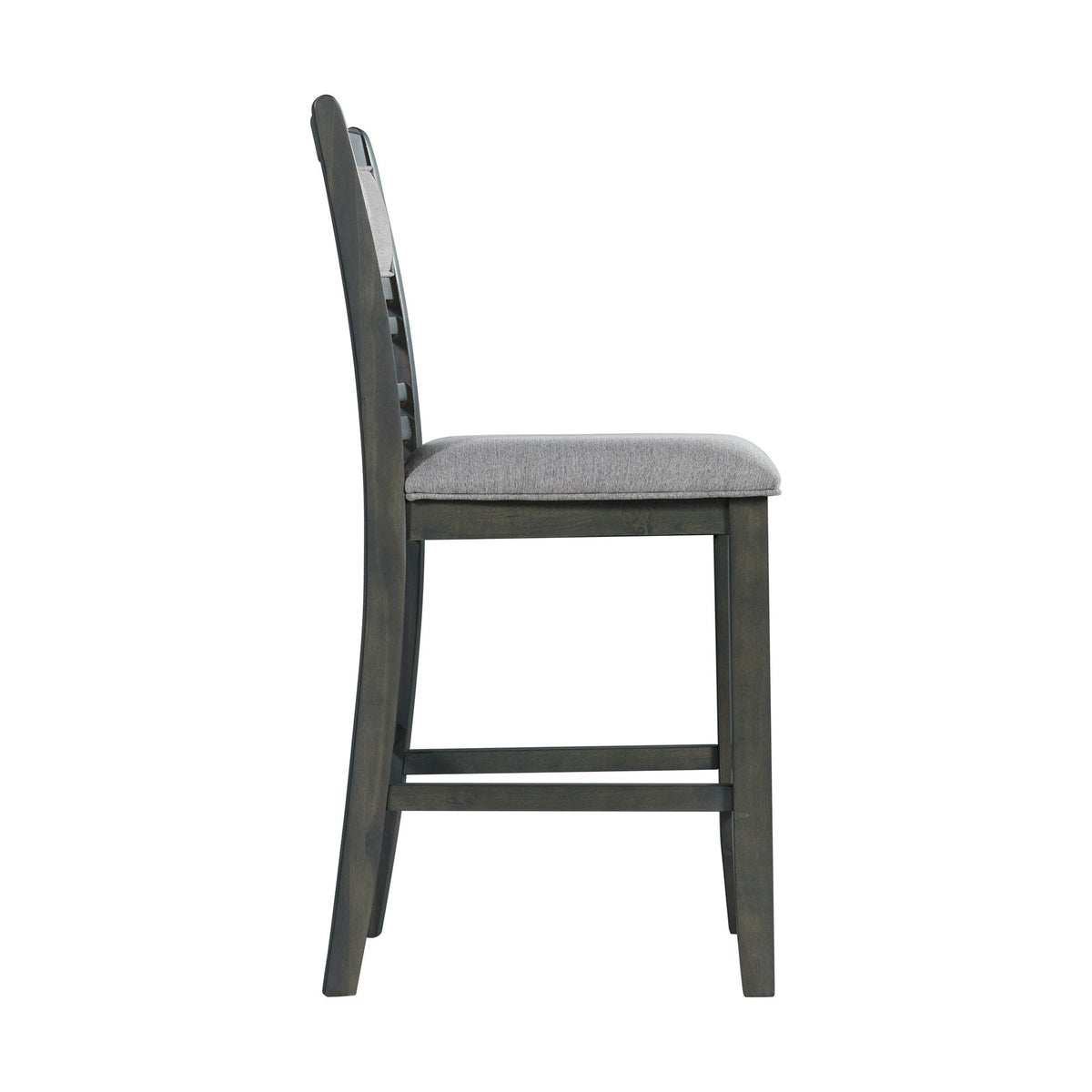 Amherst Counter Side Chair W/Fabric Cushion Grey Finish (2 Per Pack)