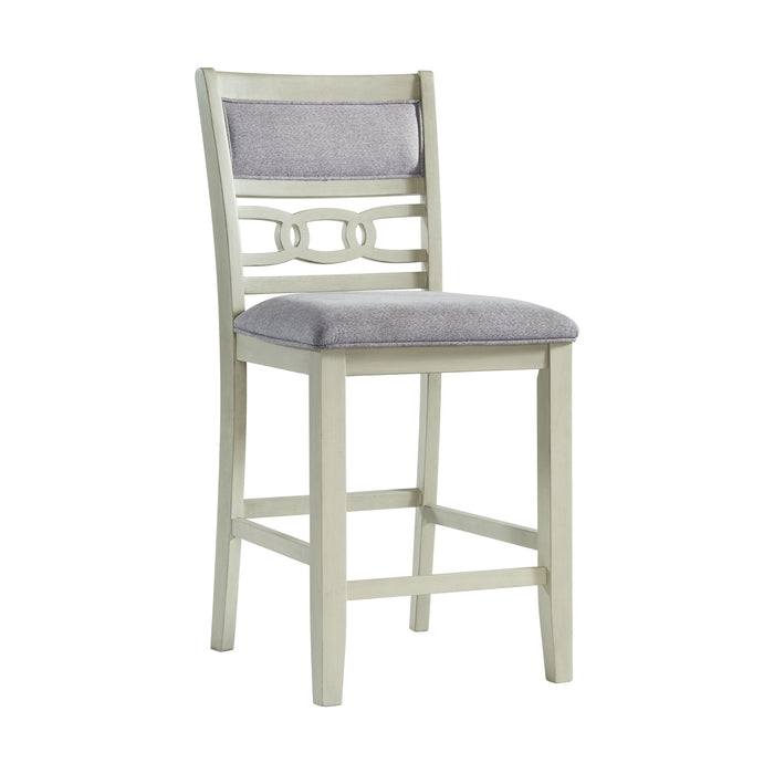 Amherst Counter Side Chair W/Fabric Cushion White Finish (2 Per Pack) - Jack’s Furniture and More (Laredo, TX)