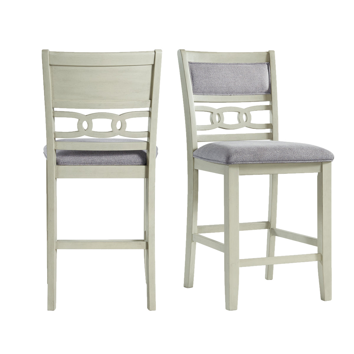 Amherst Counter Side Chair W/Fabric Cushion White Finish (2 Per Pack)