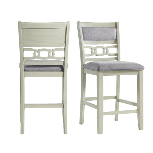 Amherst Counter Side Chair W/Fabric Cushion White Finish (2 Per Pack) - Jack’s Furniture and More (Laredo, TX)