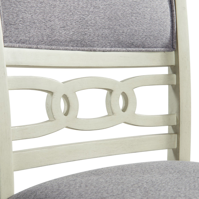 Amherst Counter Side Chair W/Fabric Cushion White Finish (2 Per Pack) - Jack’s Furniture and More (Laredo, TX)